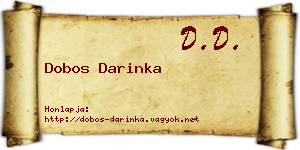 Dobos Darinka névjegykártya